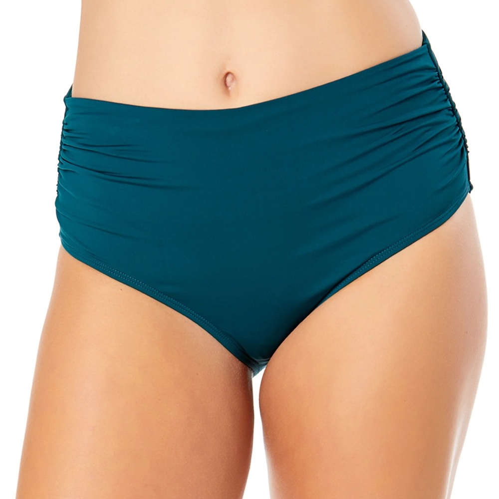 Anne Cole Teal Foldable High Waist Swim Bottom